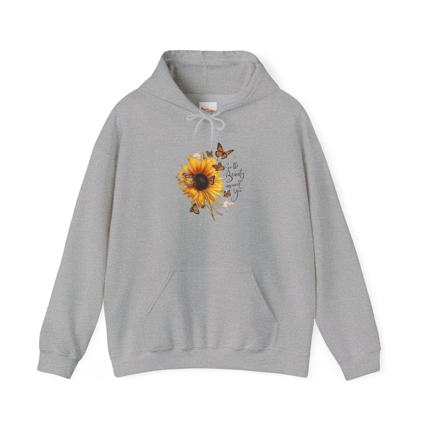 See the Beauty Around You Sunflower & Monarch Hoodie