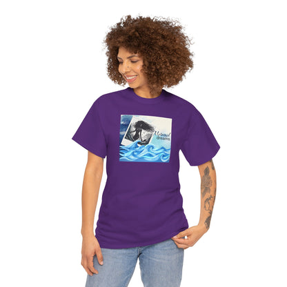 Mermaid Dreams Black Mermaid Graphic T-Shirt