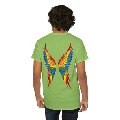 Rainbow Angel Wings T-Shirt — Graphic Back Print