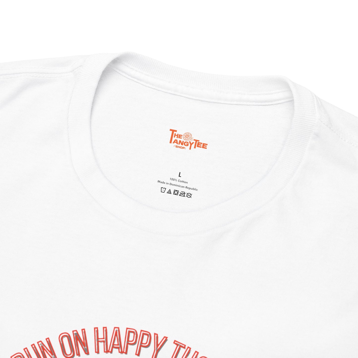 Coffee Lover Tee - Happy Thoughts and Coffee Unisex Heavy Cotton Tee