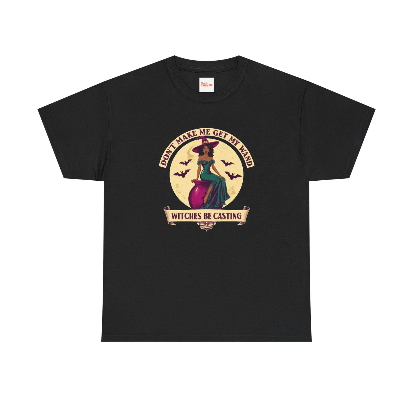 Witches Be Casting Tee — Vintage Witch Halloween T‑Shirt