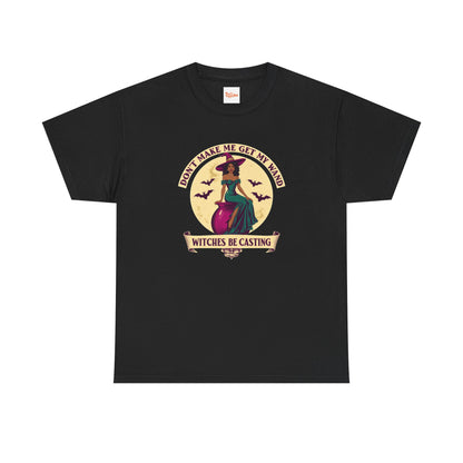 Witches Be Casting Tee — Vintage Witch Halloween T‑Shirt