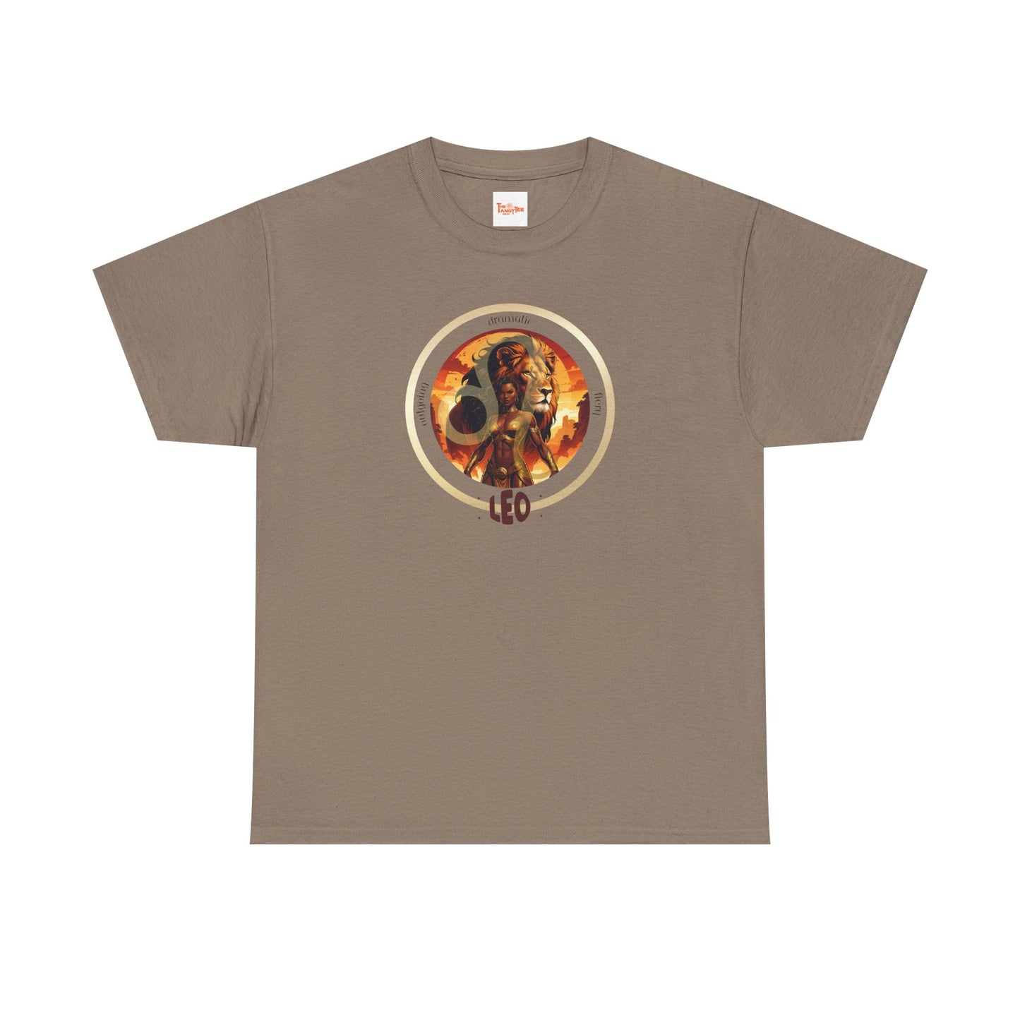 Leo Unisex Tee - Graphic of Black Woman and Lion
