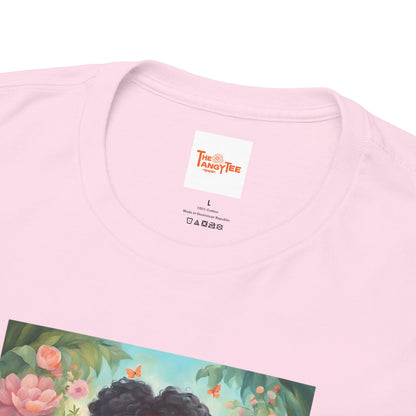 Graphic Tee Love the Planet Little Black Girl Holding Globe