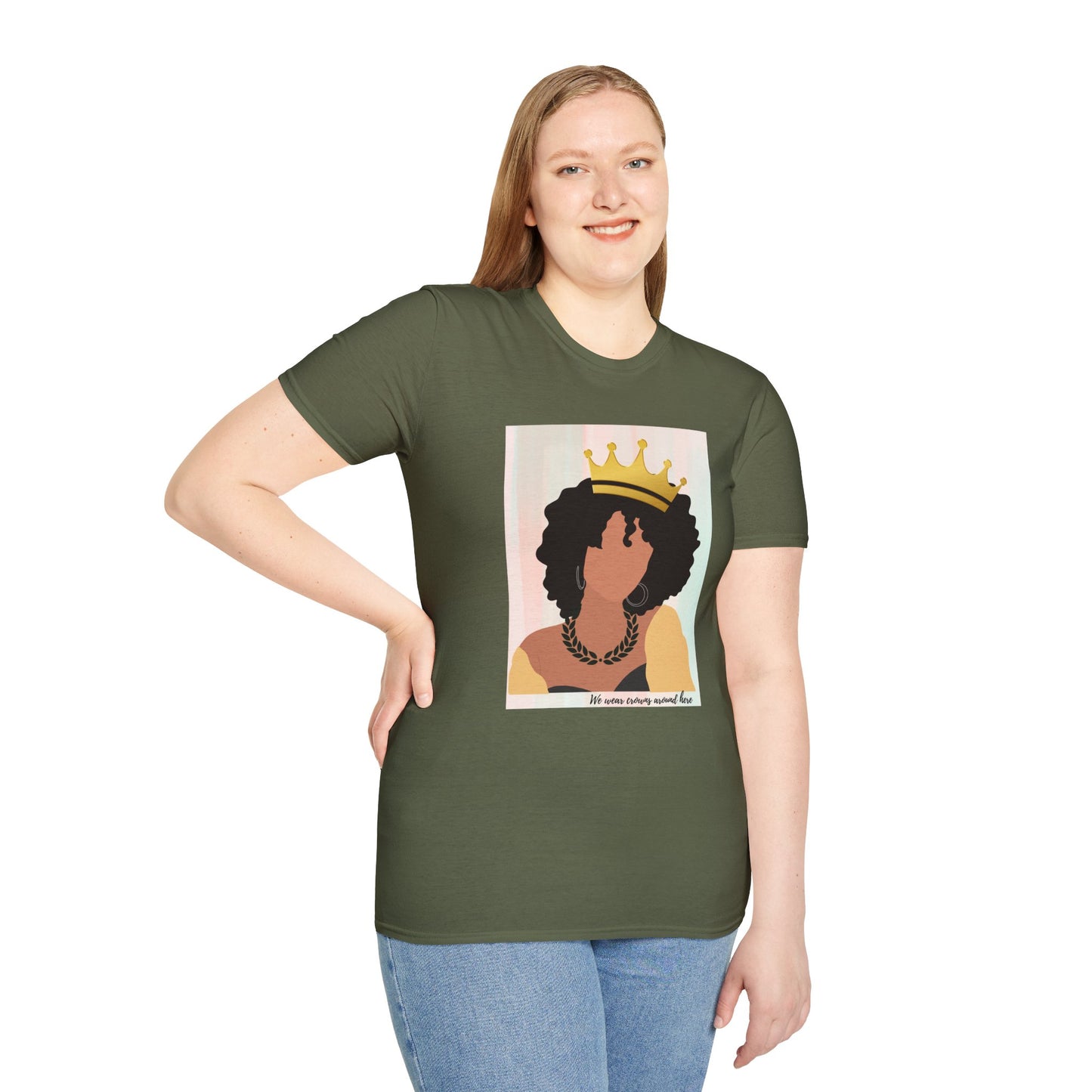 Crown Queen T-Shirt, Afro Art, Black Woman T-Shirt