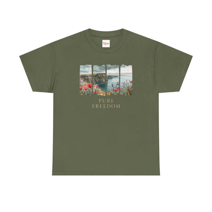 Pure Freedom Oceanside Cliff T-Shirt — Wildflower Beach Graphic Tee