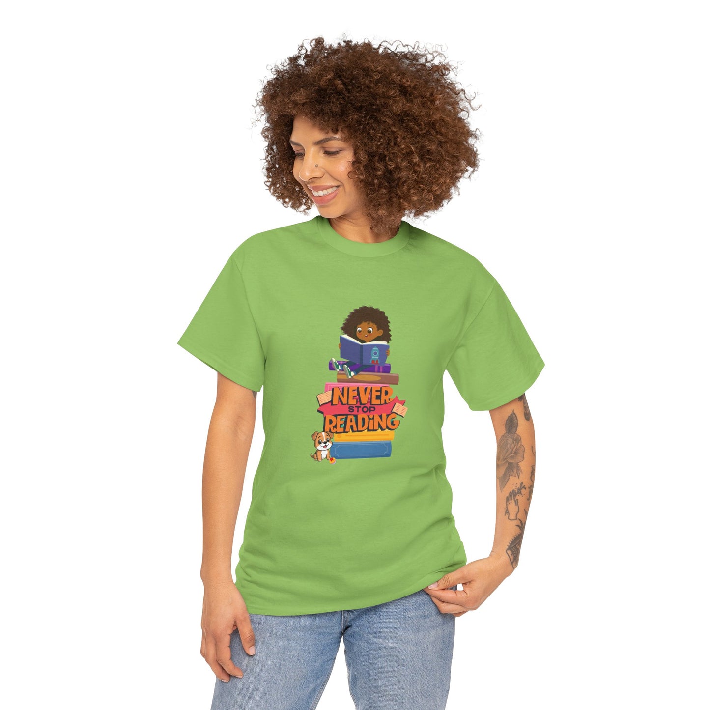 Reading Enthusiast Tee - Never Stop Reading