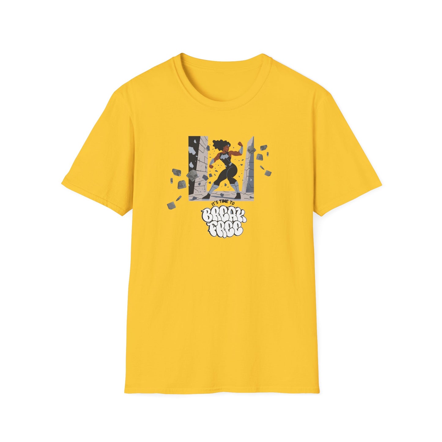 Black Superheroine 'It's Time to Break Free' T-Shirt