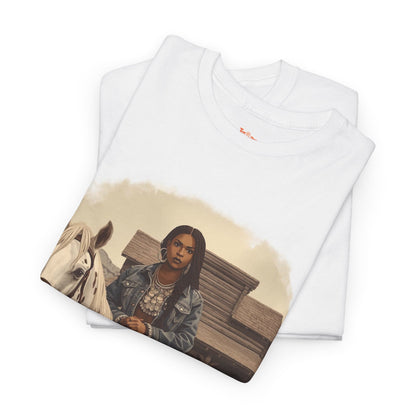 African American Cowgirl on Dapple Gray Horse T-Shirt