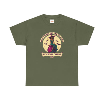 Witches Be Casting Tee — Vintage Witch Halloween T‑Shirt
