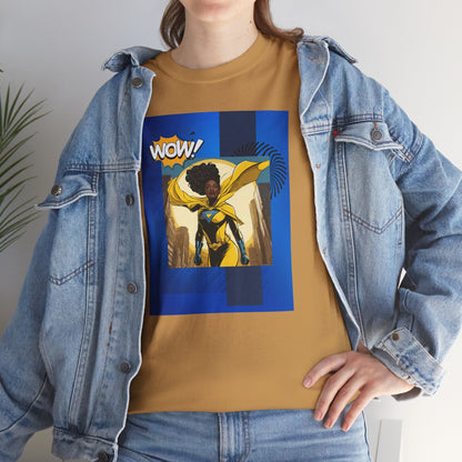 Yellow Wow! Superhero Graphic Tee