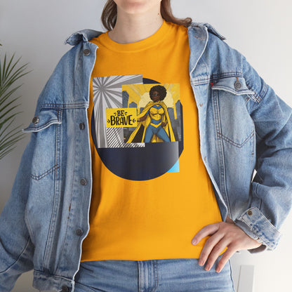 Be Brave Black Female Superhero Tee