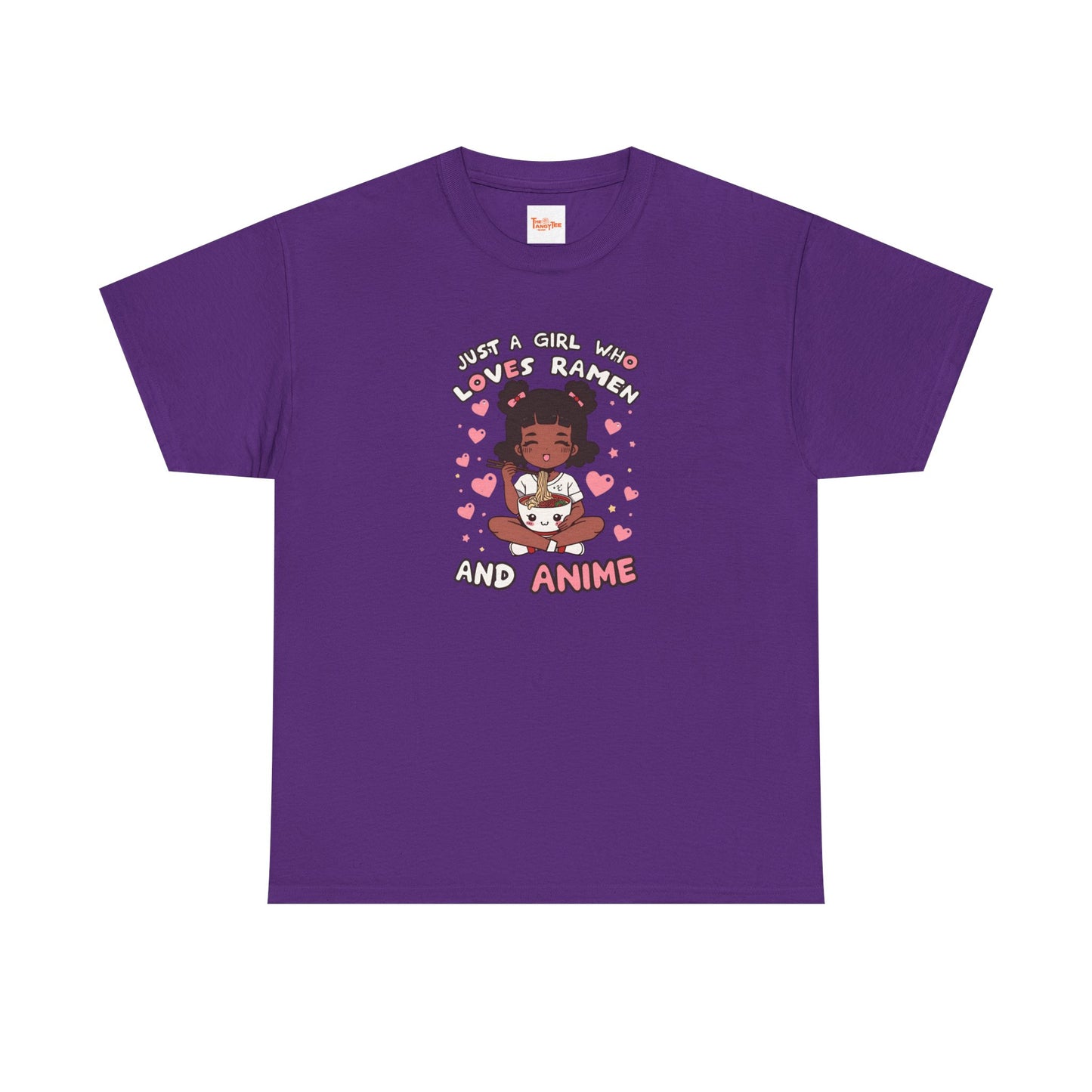 Just a Girl Who Loves Ramen and Anime T-Shirt — African American Anime Girl Graphic