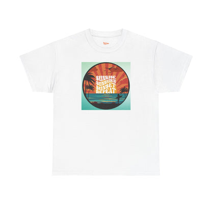 Sunrise Sunburn Sunset Repeat Unisex Tee