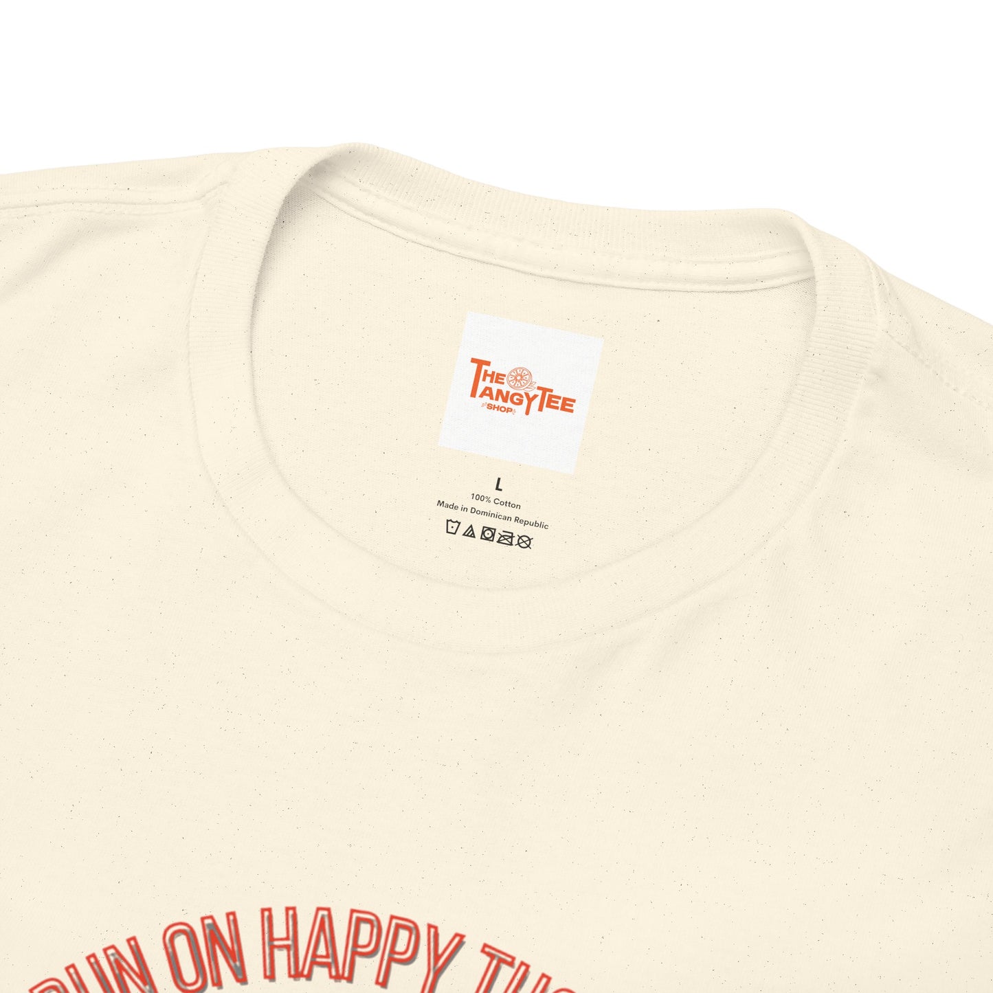 Coffee Lover Tee - Happy Thoughts and Coffee Unisex Heavy Cotton Tee