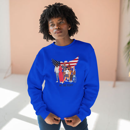We the People Unisex Crewneck Sweatshirt American Flag Eagle Graphic