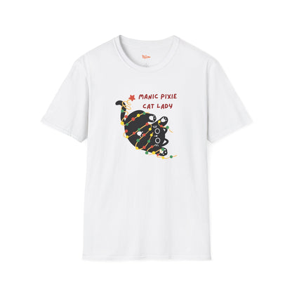 Cat Lady Unisex T-Shirt - Manic Pixie Cat Graphic Tee