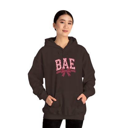 Bae Pink Bow Hoodie — Cute Graphic Pullover for Couples & Gifts