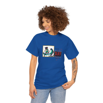 Wake Eat Slay Repeat Unisex Tee - Black Woman Sea Monster Graphic