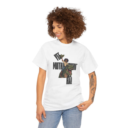 Dinosaur Rider Tee — "Yee Muthafuckin' Ha!" Graphic T-Shirt