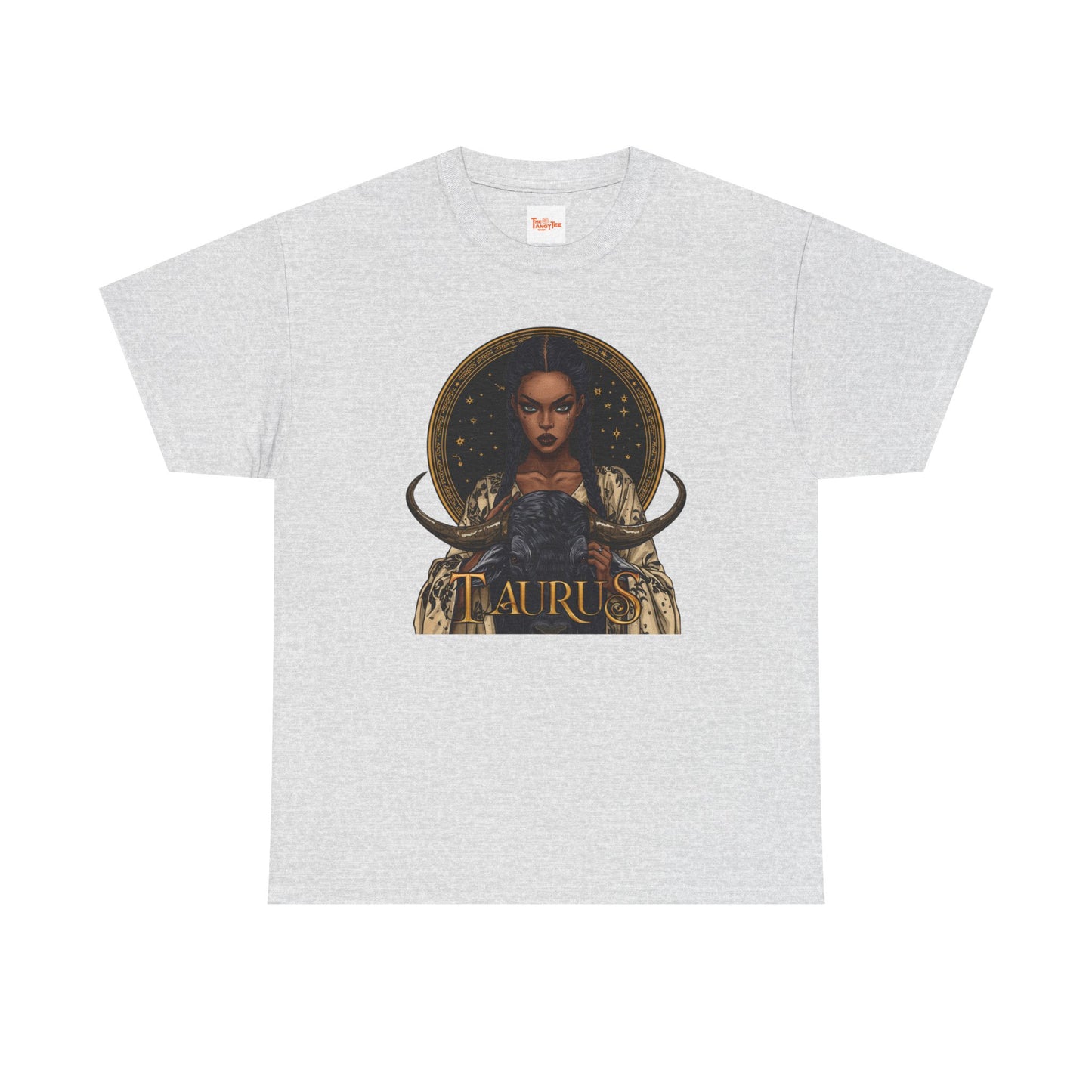Taurus Art Nouveau Tee — African American Woman & Bull Zodiac Graphic