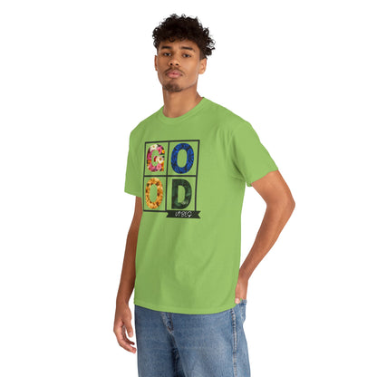 Good Vibes Flower Grid T-Shirt
