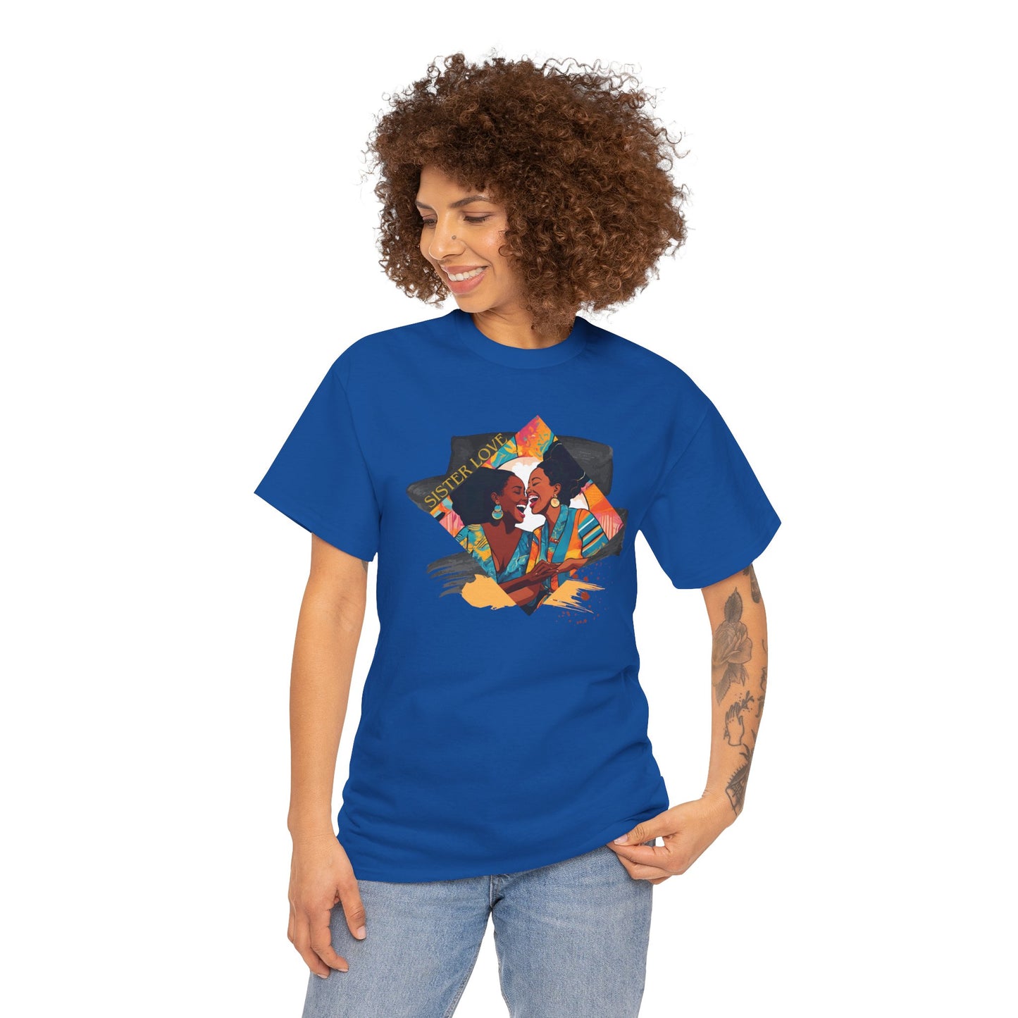 Sister Love T-Shirt, Black Woman Art