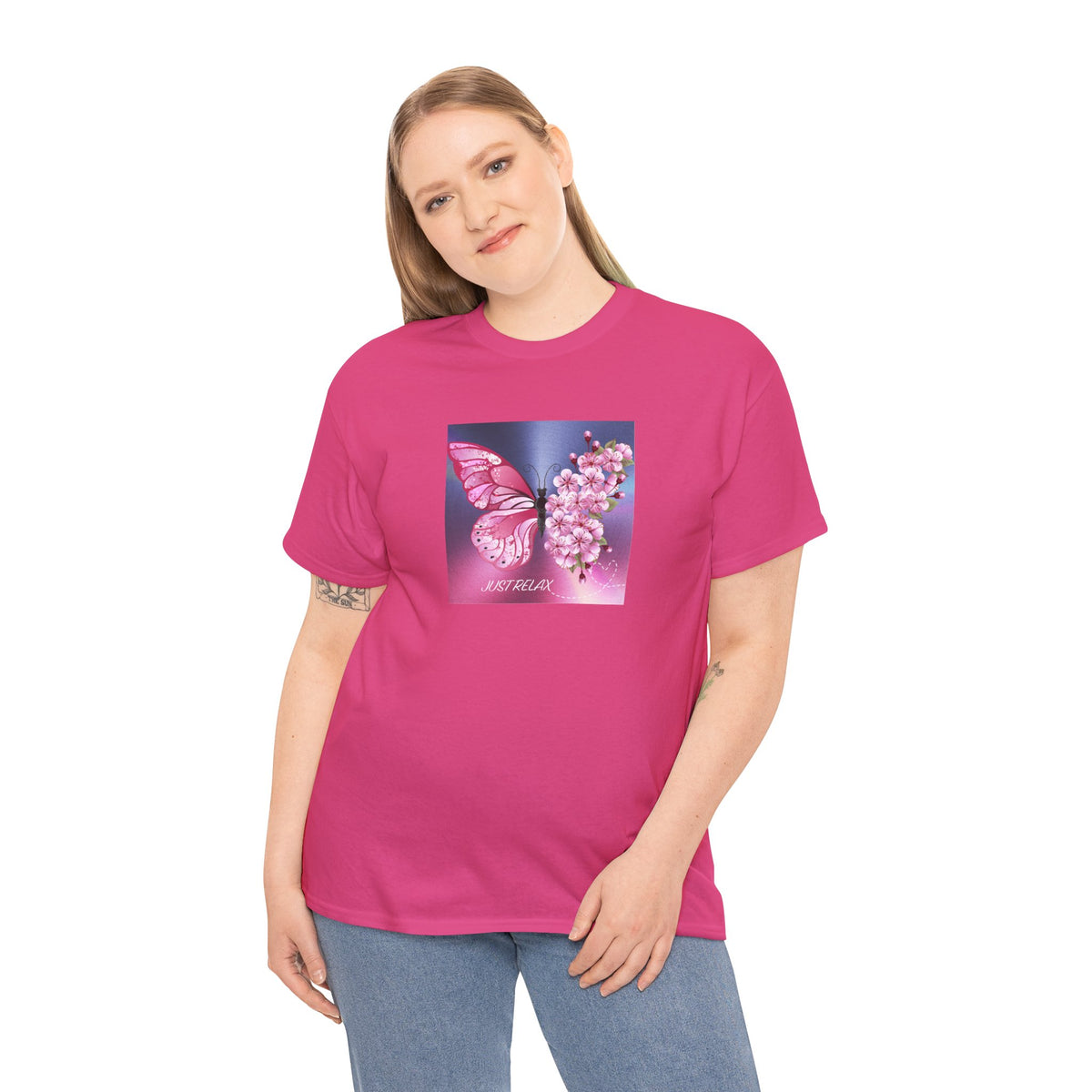 Just Relax Butterfly & Flowers T-Shirt