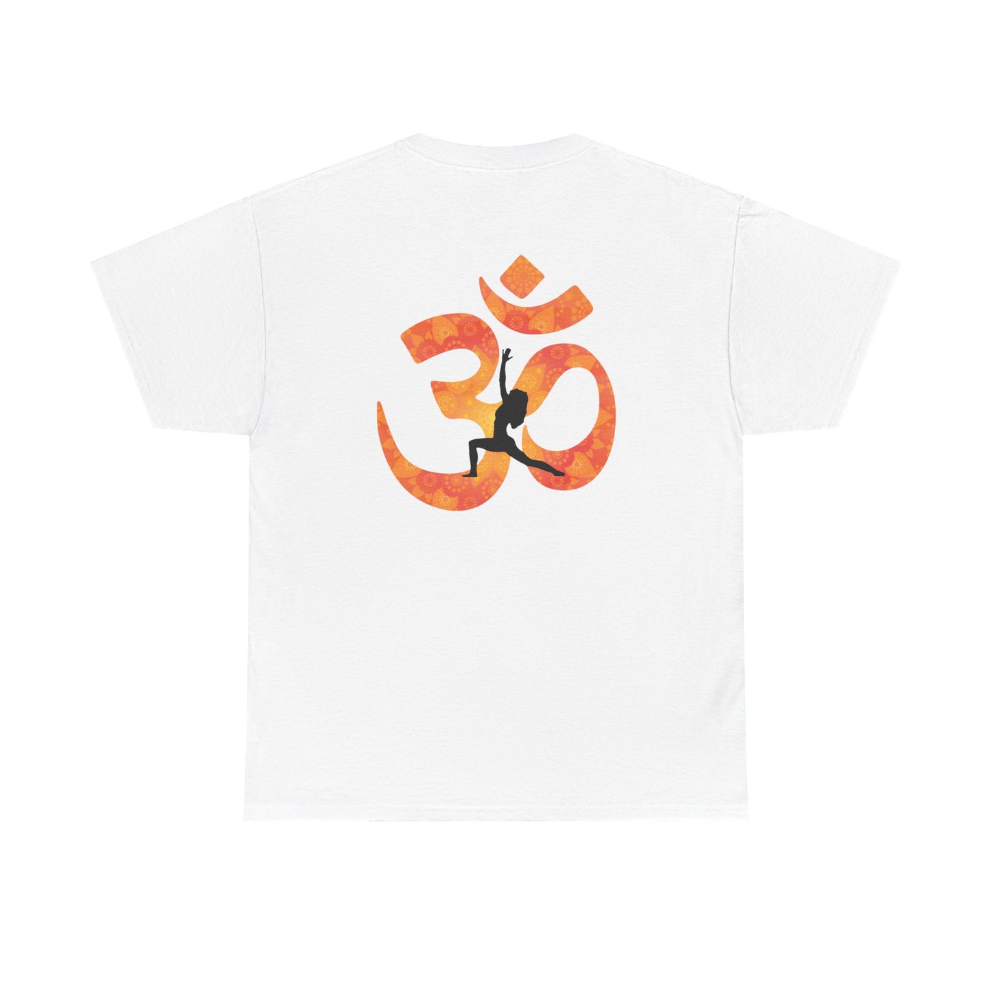 Namaste Peace Yoga T-Shirt — Woman Silhouette & Peace Symbol