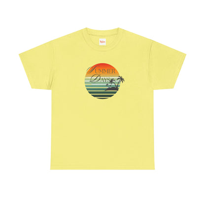 Palm Tree Tee - Summer Days Unisex Heavy Cotton Tee