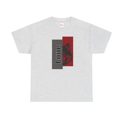 Lone Wolf Half-Face Graphic Tee — Wolf Face Men's Shirt