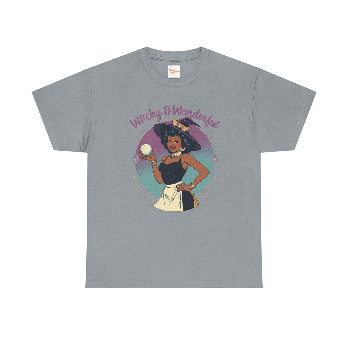 Witchy and Wonderful African American Witch T-Shirt — Crystal Ball Graphic