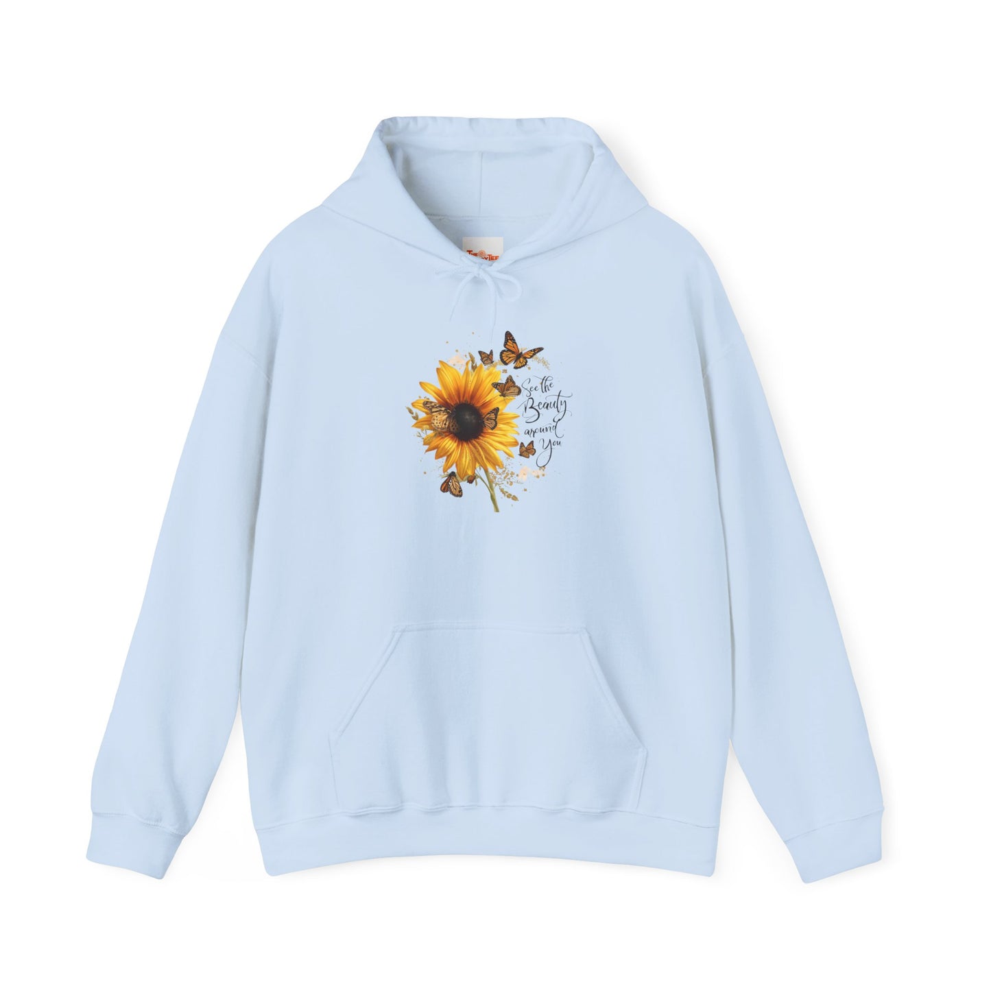 See the Beauty Around You Sunflower & Monarch Hoodie