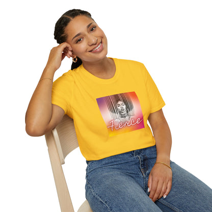 Fierce Multicolor Afro Black Woman T-Shirt