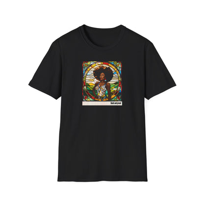 Stained Glass Black and Proud Unisex T-Shirt