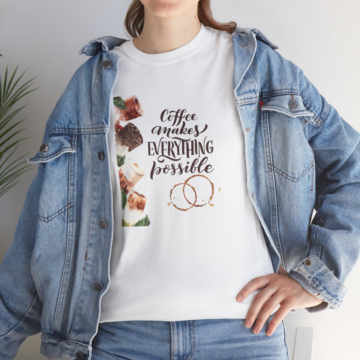 Coffee Makes Everything Possible T-Shirt — Coffee Cup Graphic Tee