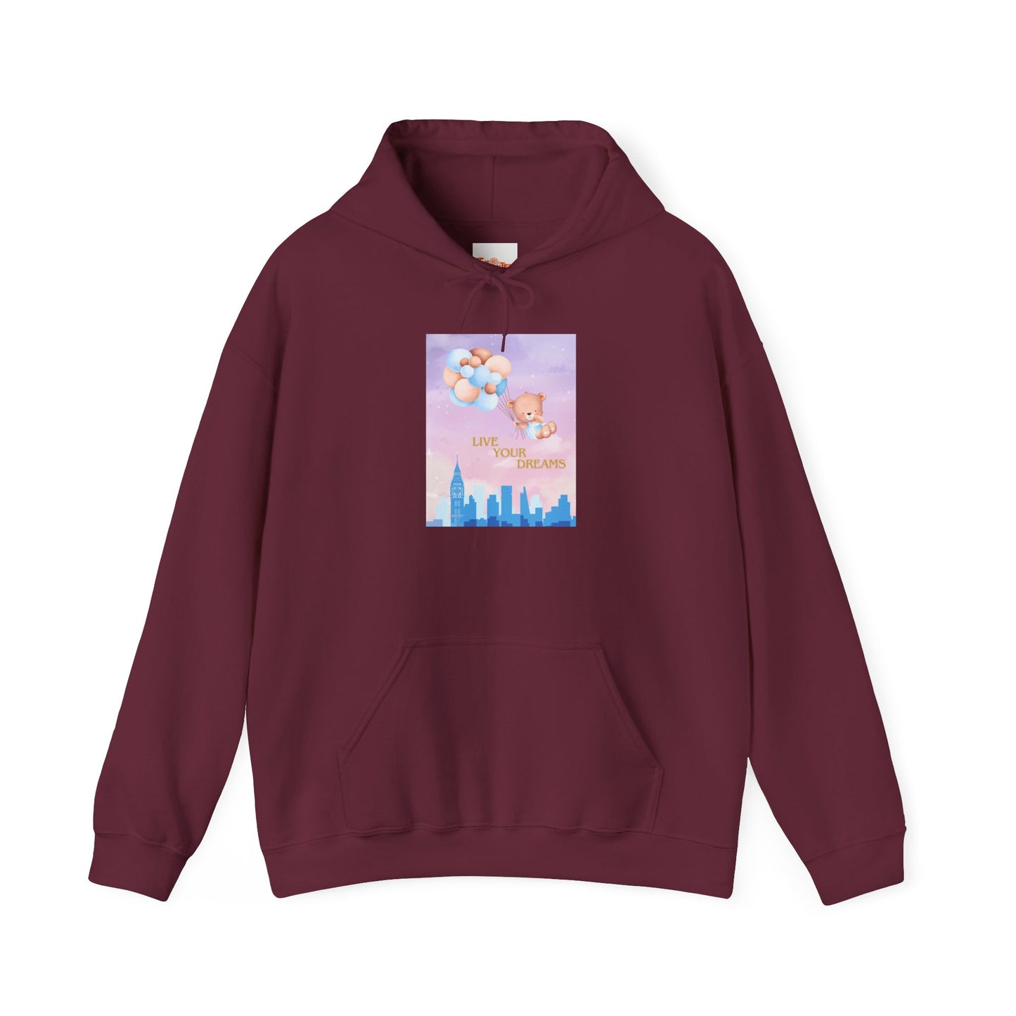 Teddy Bear Dreams Hoodie - Live Your Dreams Graphic