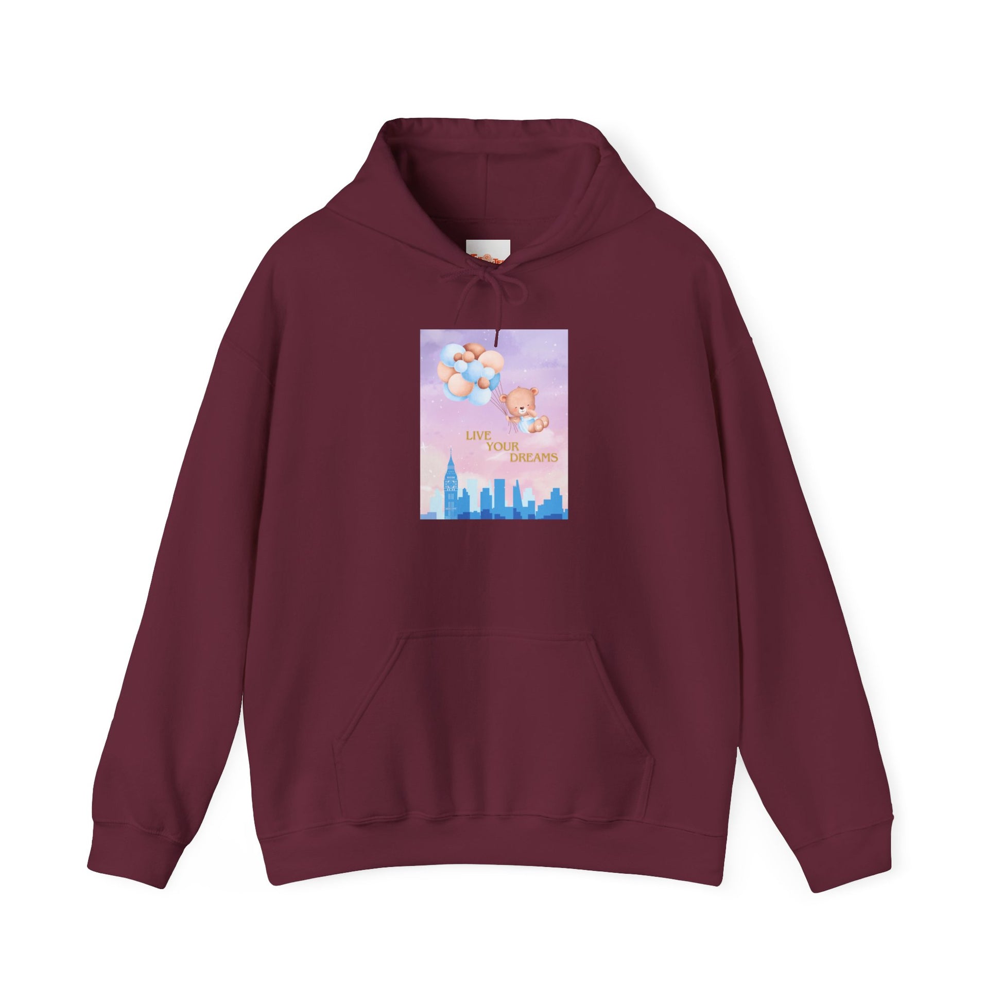 Teddy Bear Dreams Hoodie - Live Your Dreams Graphic