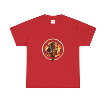 Leo Unisex Tee - Graphic of Black Woman and Lion