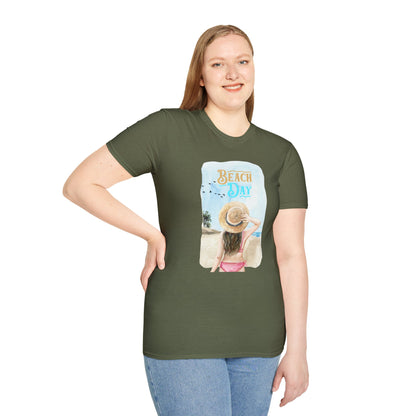 Beach Day Graphic T-Shirt — Woman on Beach Tee