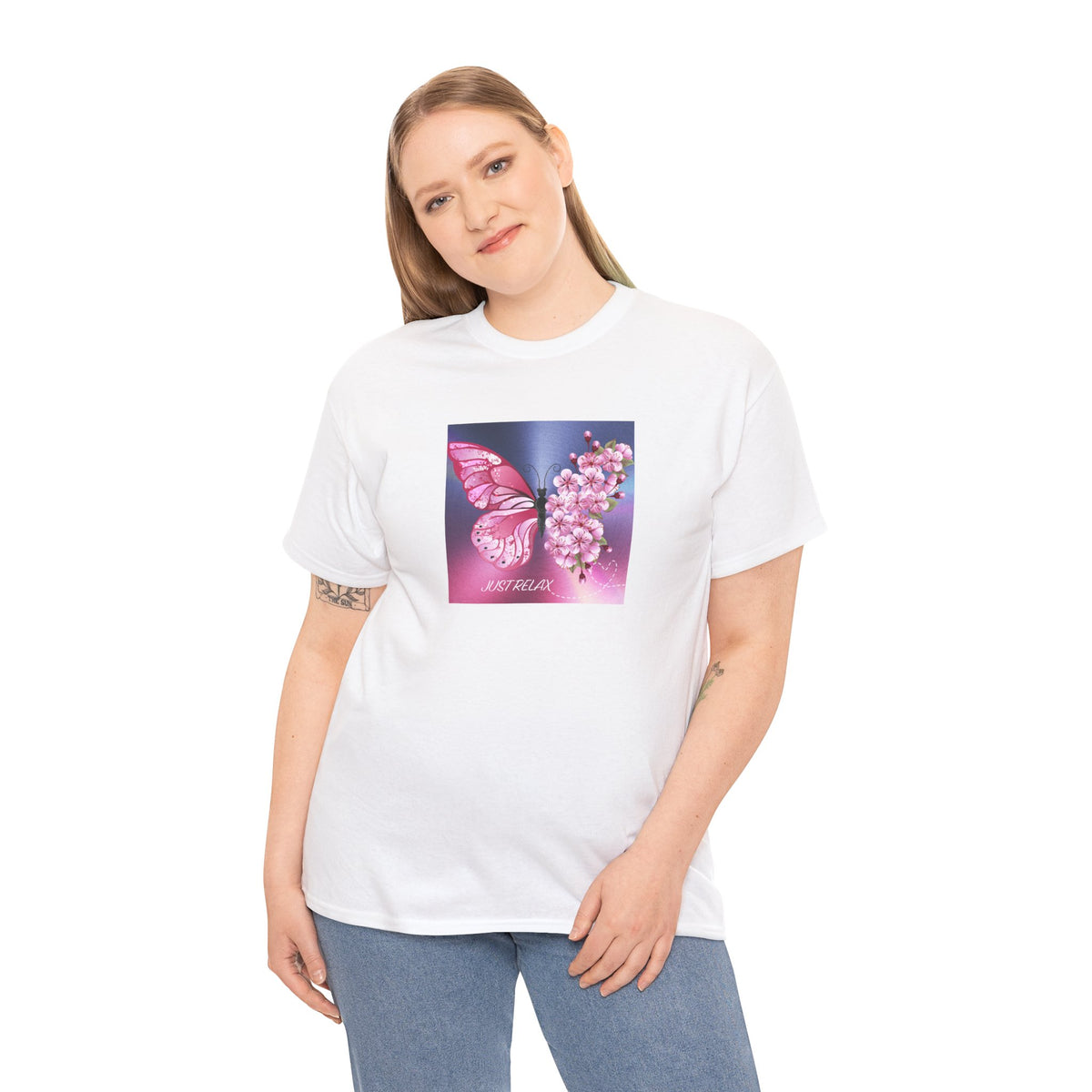 Just Relax Butterfly & Flowers T-Shirt