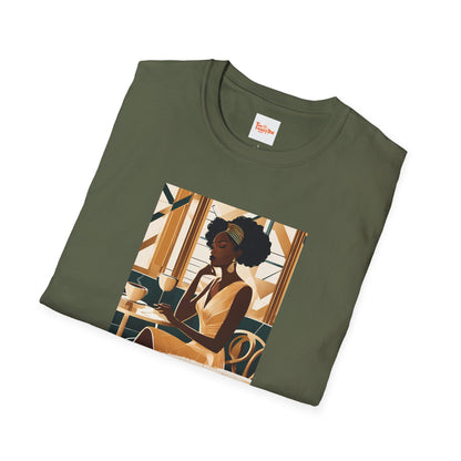 Art Deco Woman Lovely Peacefulness Graphic T-Shirt