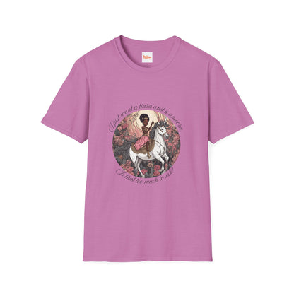 Unisex T-Shirt Black Princess on a Unicorn