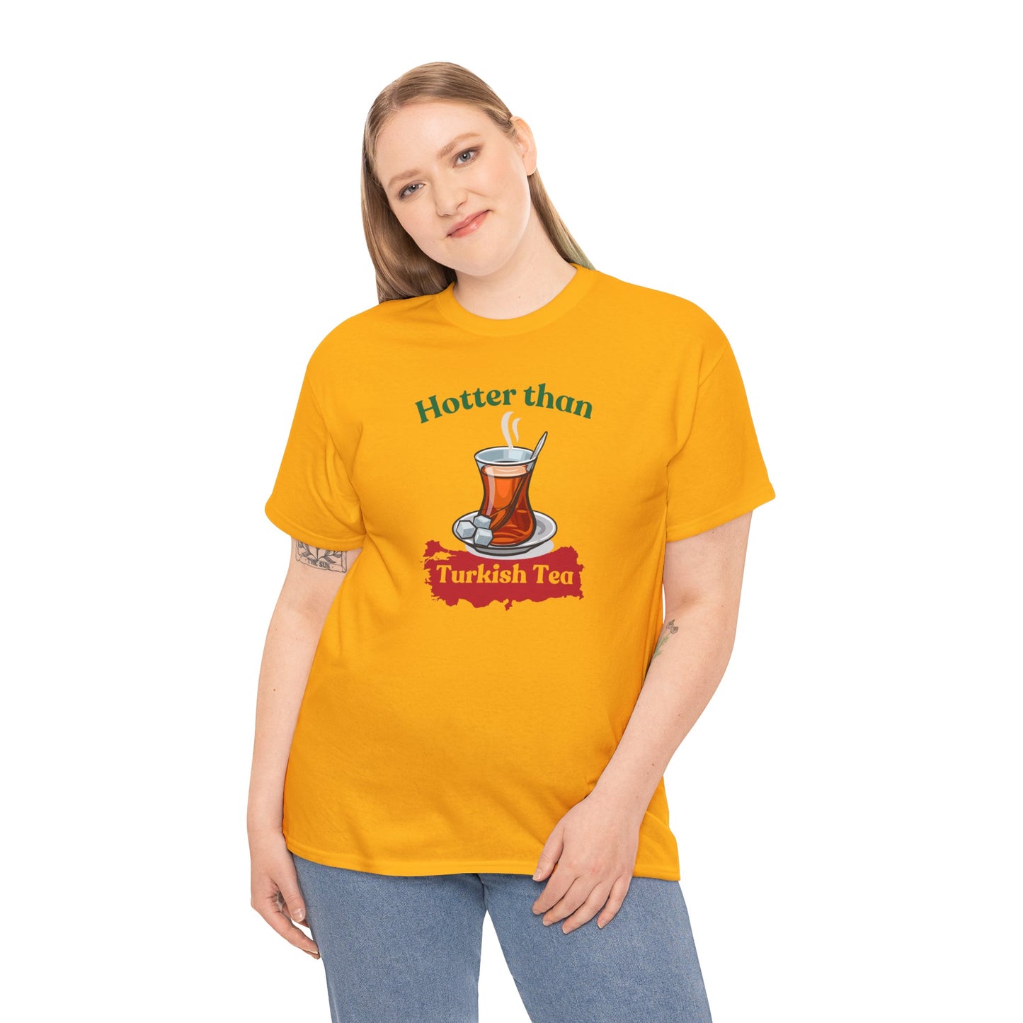 Graphic Tea Unisex Tee - Hotter than Turkish Tea Design