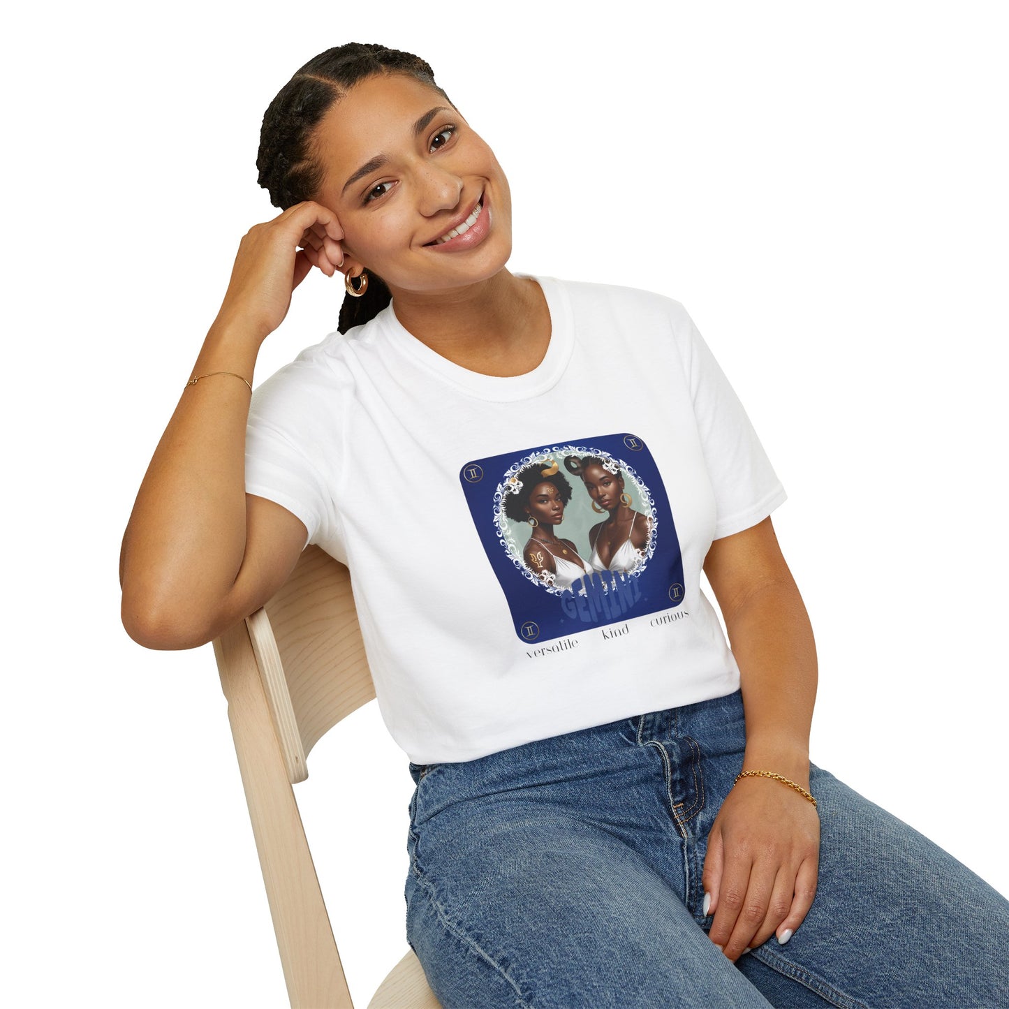 Gemini Zodiac Women's T-Shirt with Graphic Design