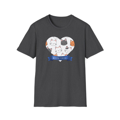 Cat Faces Unisex T-Shirt with Kitty Love Graphic