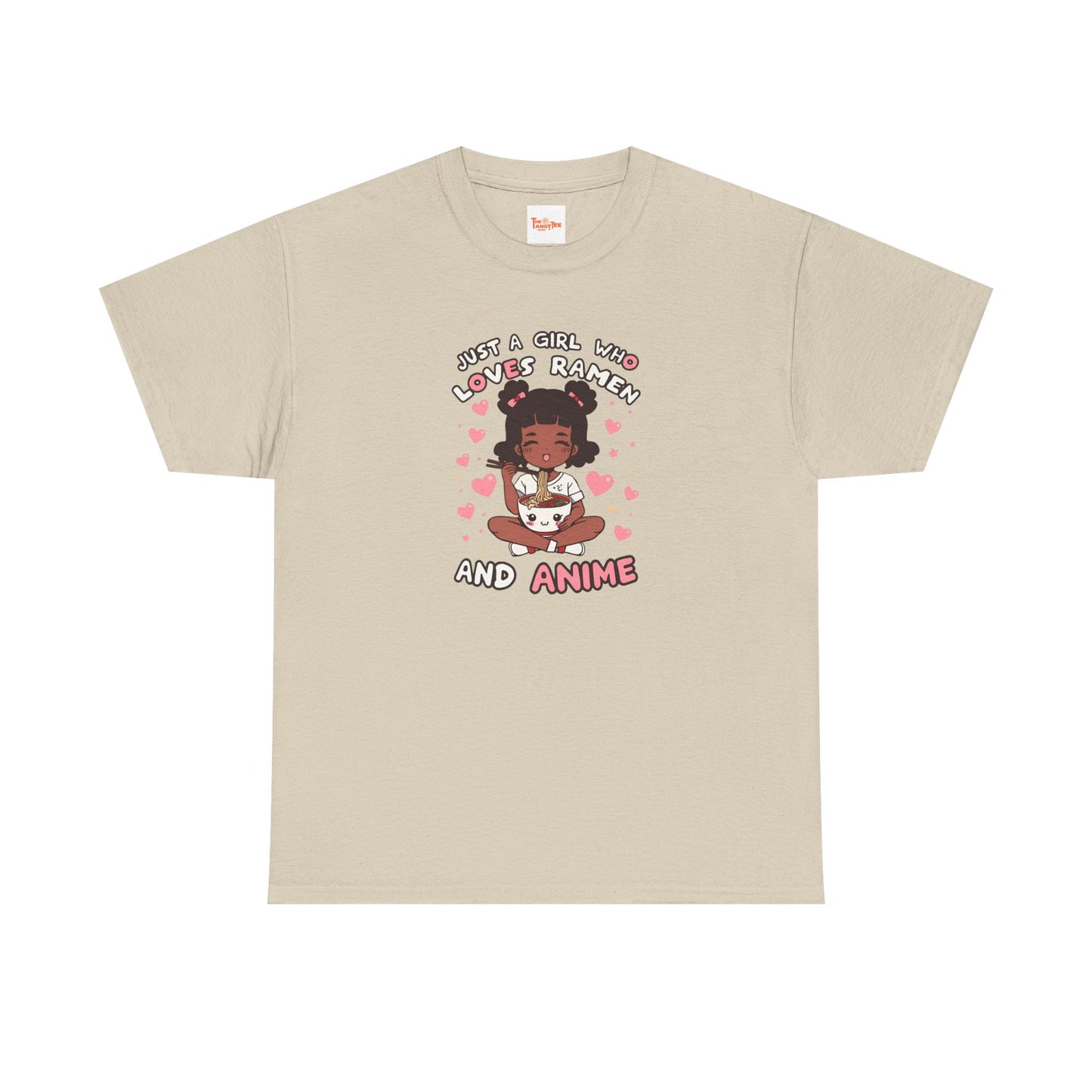 Just a Girl Who Loves Ramen and Anime T-Shirt — African American Anime Girl Graphic