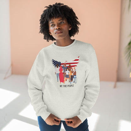 We the People Unisex Crewneck Sweatshirt American Flag Eagle Graphic