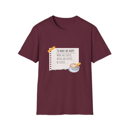 Coffee Makes Happy Unisex T-Shirt