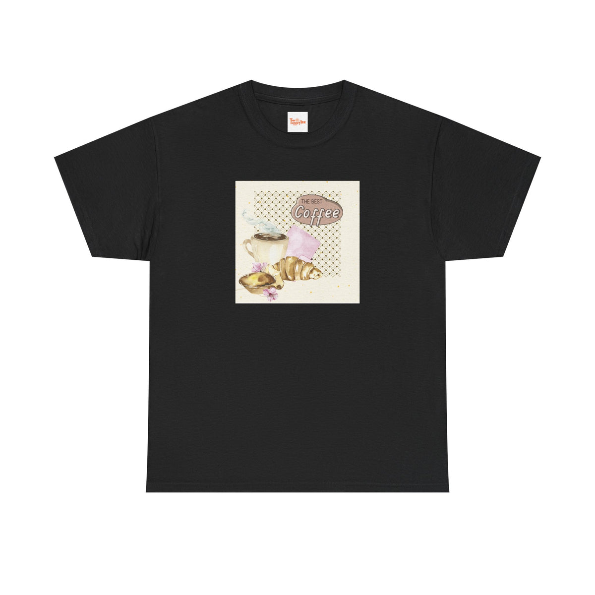The Best Coffee Tee — Cup & Croissant Graphic T-Shirt